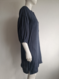 By-Bar jurk. Maat M. Donkerblauw/linnen.