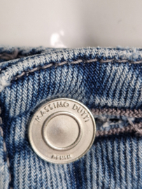 Massimo Dutti lange denim rok met split. Maat 42,