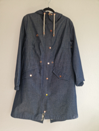 Rainfest Amsterdam denim regenjas. Maat L. Blauw.