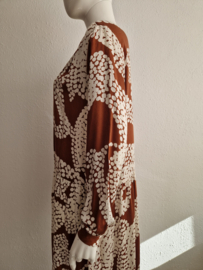 Milano Italy maxi dress. Maat 40/42. Bruin/crème.