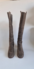 Shabbies Amsterdam hoge laarzen | Maat 40 | Taupe |