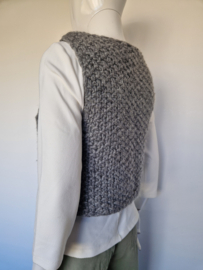 American Vintage Hand-Made gilet. Maat M. Grijs/wol.