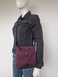 Tommy Hilfiger cross body tasje. Wijnrood/donkerblauw.