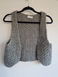 American Vintage Hand-Made gilet. Maat M. Grijs/wol.