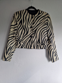 Dija leren damesjasje |Maat 36 | Zebraprint |