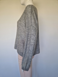 No Man’s Land mohair trui met pailletten | maat L | grijs | luxe knit