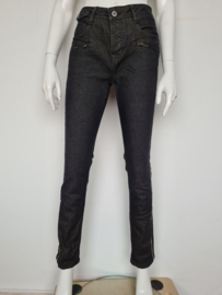 Blue Daze jeans. Mt. 40. Zwart/goudkleurig.