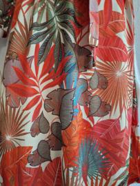 Enjoy zomerjurk. Maat M. Bladerenprint.