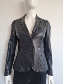 Marc O'Polo blazer. Maat 38. Zwart/leer.