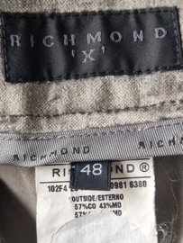 Richmond X velours pantalon. IT. maat 48, Grijs/groen.