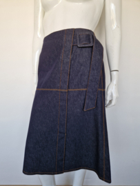 Natan denim designer rok. Maat 44, Donkerblauw.