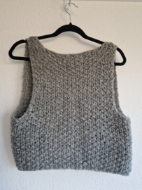 American Vintage Hand-Made gilet. Maat M. Grijs/wol.