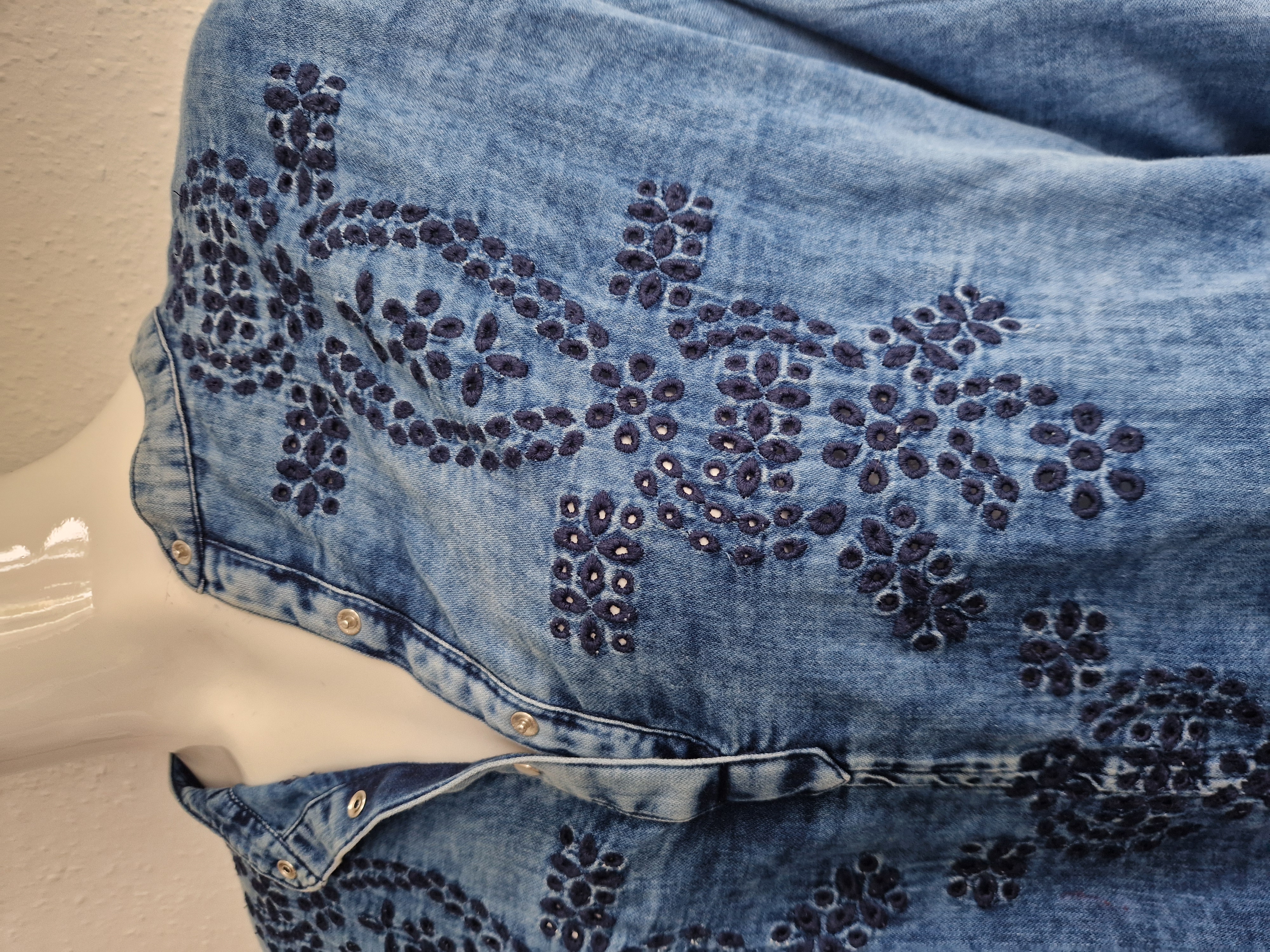 Summum Blue Daze blouse. Maat 42. Blauw.
