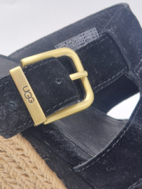 Ugg sandalen met sleehak. Maat 37, Zwart/suède.