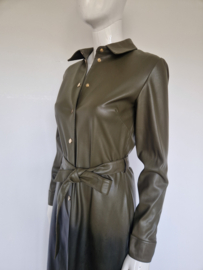Fifth House jurk in kaki lederlook | maat 38 |
