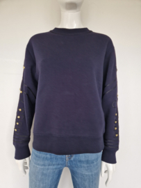 Sandro sweater. Mt. 1, Donkerblauw/zwart.