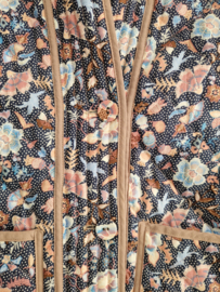Noa Noa reversible jas – maat S – beige / bloemenprint – quilted