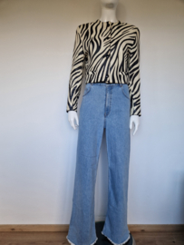 Dija leren damesjasje |Maat 36 | Zebraprint |
