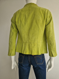 Marc Cain vest/jasje. Maat 2 Limegroen/leer.