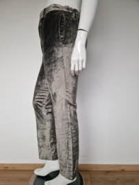 Richmond X velours pantalon. IT. maat 48, Grijs/groen.