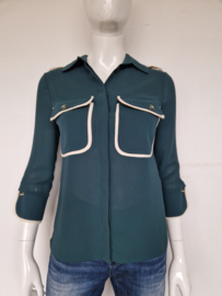 Elisabetta Franchi blouse. IT maat 40, Donkergroen