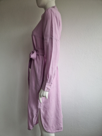 Riani doorknoopjurk. Maat 40, roze/linnen