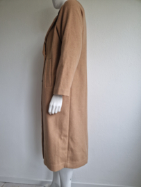 Esqualo double breased mantel. Maat 40, Camel.
