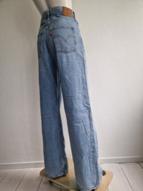 Levi's Ribcage wide leg jeans. Maat 29, Blauw.