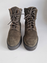 Piedi Nudi suède veterlaarsjes |Maat 41 | olijfgroen |