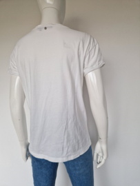 Marc Aurel shirt. Maat 38, Wit/print.