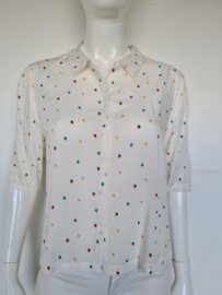 Another Label blouse. Mt. L. Crème/ print.