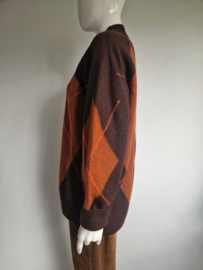 COS vest. Maat M. Bruin/oranje/wol.