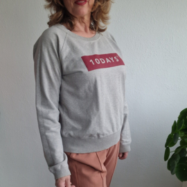 10Days logo sweater. Maat 1, Grijs.