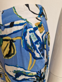 Pom Amsterdam Lily pantalon. Maat 40, Blauw/print.