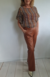 Studio Anneloes pantalon. Maat L. Bruin/vegan leer.