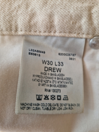Lee Drew Wide Leg Jeans. Maat 30/33. Ecru.