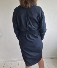 Shirtdress Joline Jolink. Model FALL. Maat M. Blauw/zijde