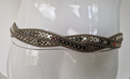 Nanni Milano statement riem – leer & metalen schakels