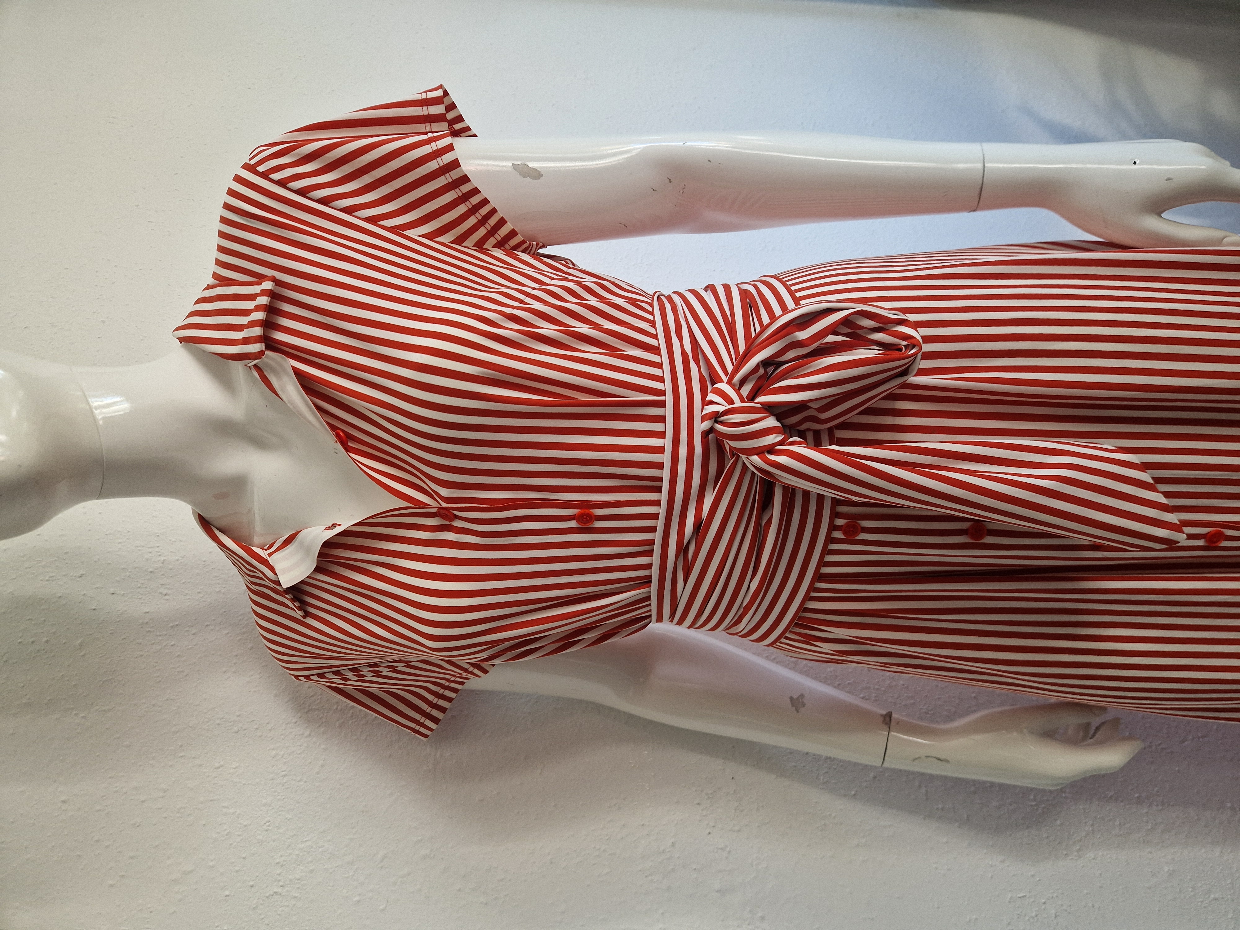 Trvl Drss maxi dress. Maat XL. Rood/wit gestreept.