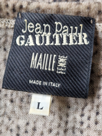 Jean Paul Gaultier top. Maat L. All over print/wol