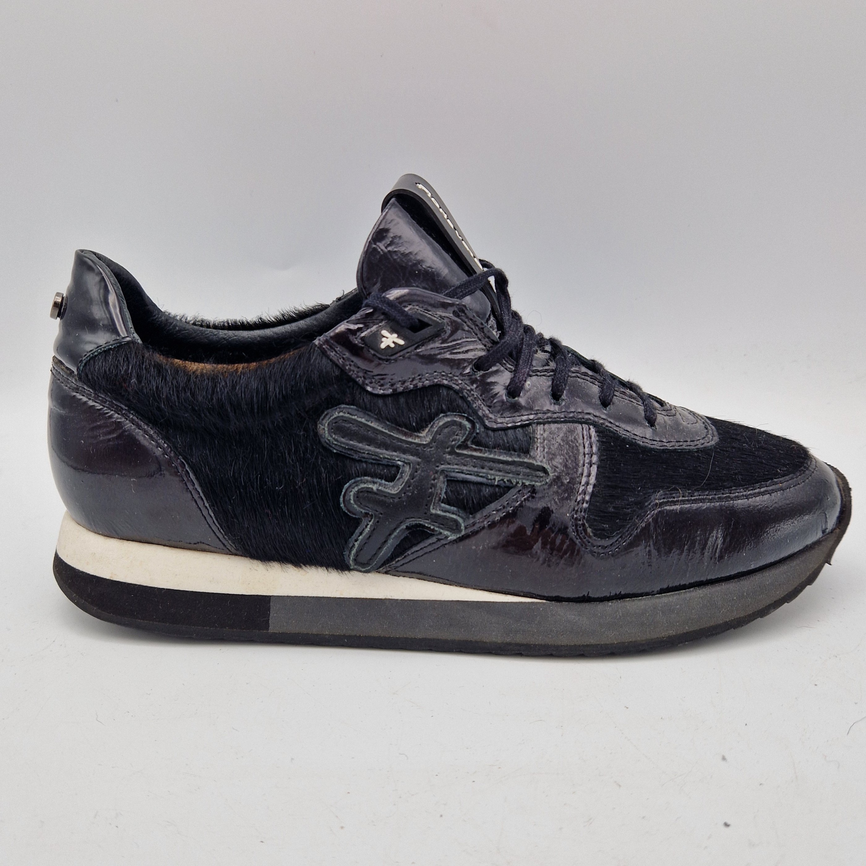 Floris van Bommel sneakers. Maat 37.5. Zwart/leer.