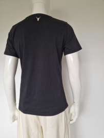 Alix The Label T-shirt | Maat S | Zwart/goud |