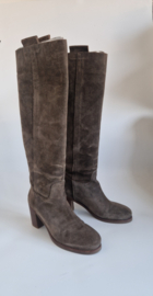 Shabbies Amsterdam hoge laarzen | Maat 40 | Taupe |