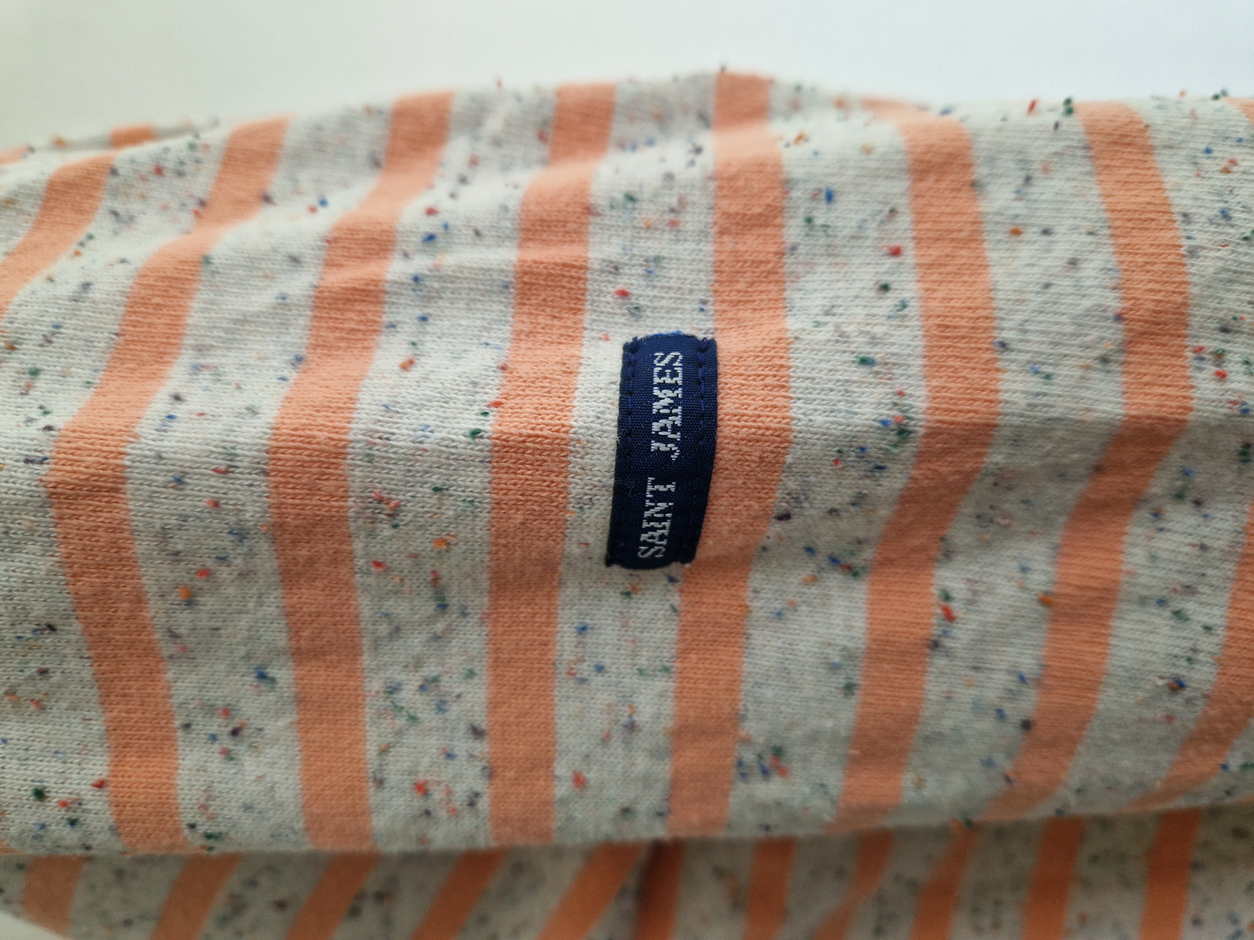 Saint James Bretons shirt. Maat 40, Zalm/crème.