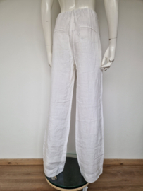 MAC linnen pantalon Chiara. Maat 38, Wit.
