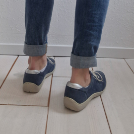 Waldlaufer sneakers. Maat 7.5.  Blauw/leer.