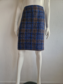 Purdey rok. Maat 40. Blauw/bruin/ruit.