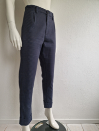 Zenggi cropped pantalon. Maat 2, Donkerblauw.