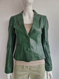 Insolita blazer. Maat 36, Donkergroen/leer.