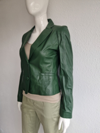 Insolita blazer. Maat 36, Donkergroen/leer.